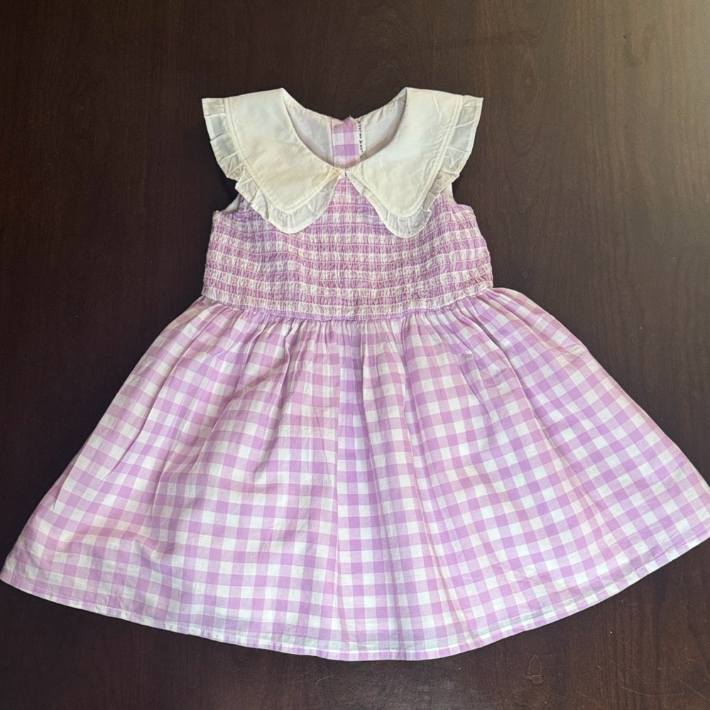 Janie and Jack Purple Gingham Dress